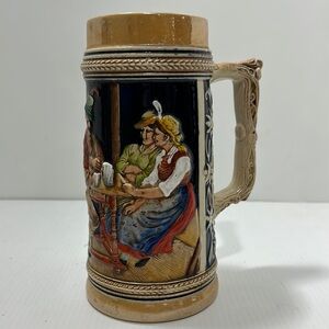 Vintage Ceramic Beer Stein with Handle